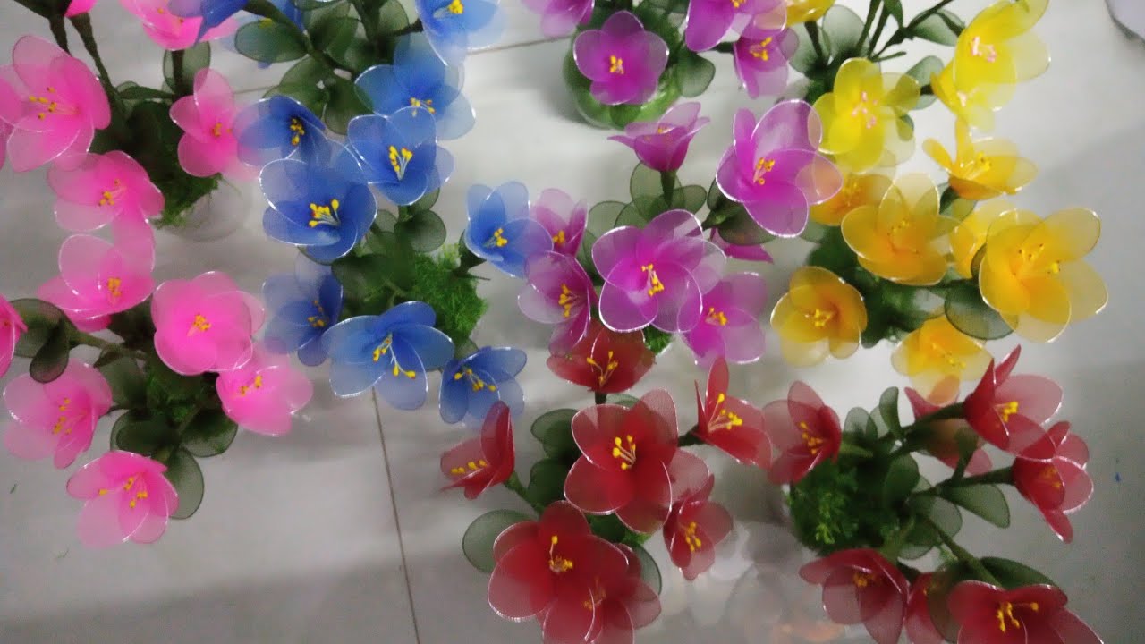 How to Make a flower with nylon stocking ( Làm Hoa voan đơn giản cho người mới bắt đầu)