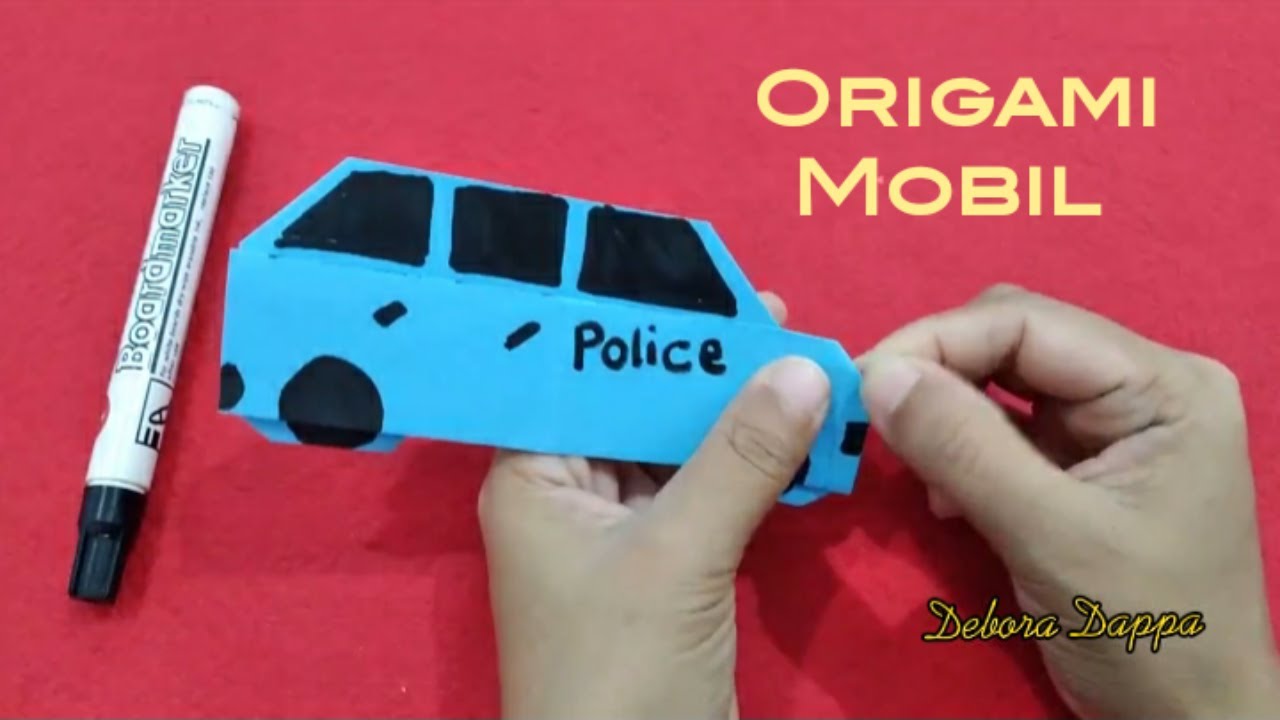 Cara melipat kertas origami menjadi bentuk mobil | Debora Dappa 💕
