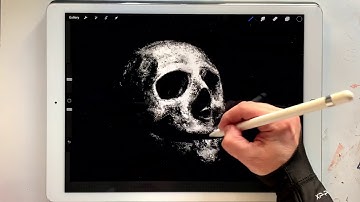 Drawing a Skull / IPad Pro / Apple Pencil / procreate