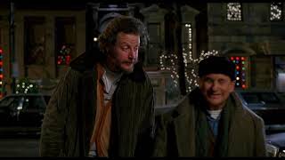 Home Alone 2 Harry & Marv try to get into the house scene