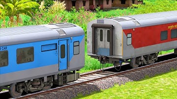 LHB HOT BUFFET CAR Coupling  LHB AC CHAIR CAR Coach | BUMPY RAILROAD | Train Simulator | NTG GAMING