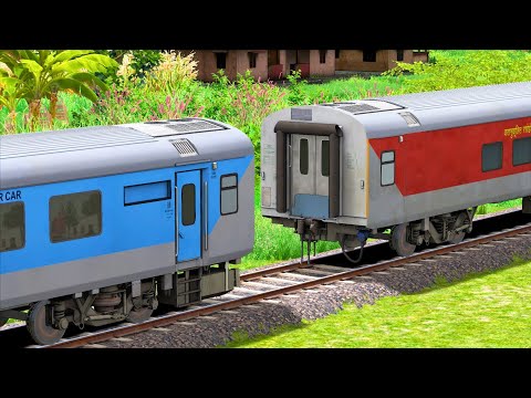 LHB HOT BUFFET CAR Coupling  LHB AC CHAIR CAR Coach | BUMPY RAILROAD | Train Simulator | NTG GAMING