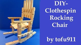 Easy how to make a clothespin rocking chair. Perfect for your mother or for your dolls. Check out my other videos for other fun "how 