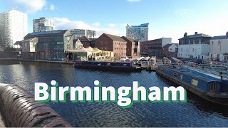 Mid afternoon walk along Gas street Basin canal | Brindley place | ICC | Town and City walks