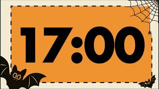 17 Minute Cute Halloween Bat Classroom Timer (Spooky Electric Piano Alarm at End, No Music)