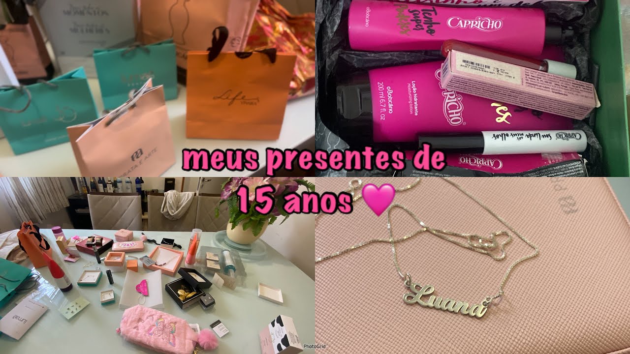 ABRINDO MEUS PRESENTES DO MEU ANIVERSÁRIO DE 15 ANOS - Lu Vlogs