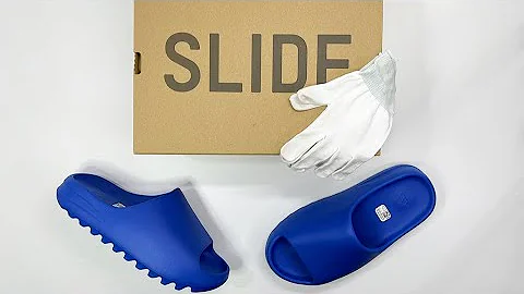 Adidas Yeezy Slides Azur 🔵 | Unboxing, details