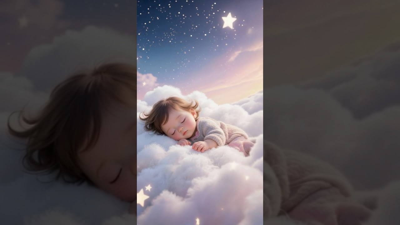 Dreamy Baby Girl Sleeping on a Cloud
