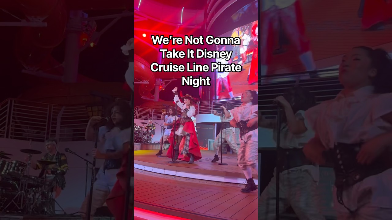 Pirate Night Disney Cruise We’re Not Gonna Take It #disneycruise #piratesofthecaribbean #pirates