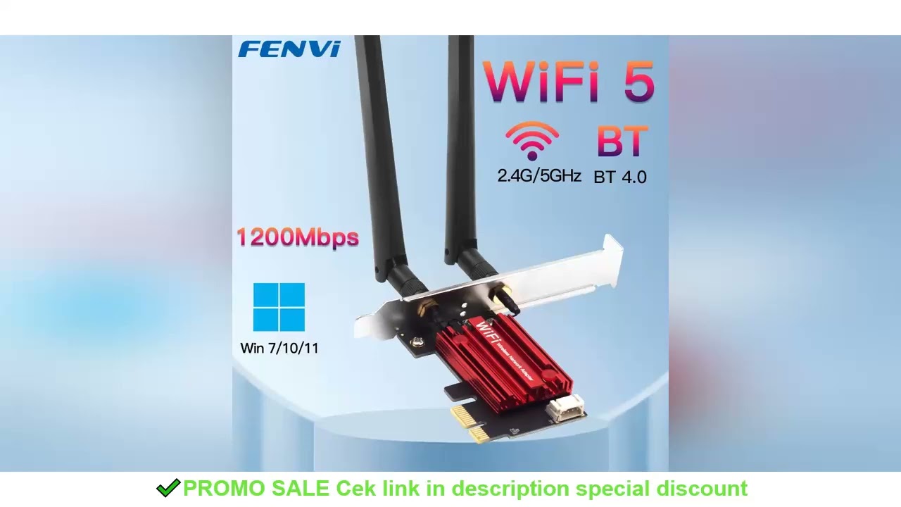 FENVI WiFi 5 PCI-E Wireless Adapter AC1200 Network Card Dual Band 2.4G/5GHz 802.11AC For Bluetooth 4