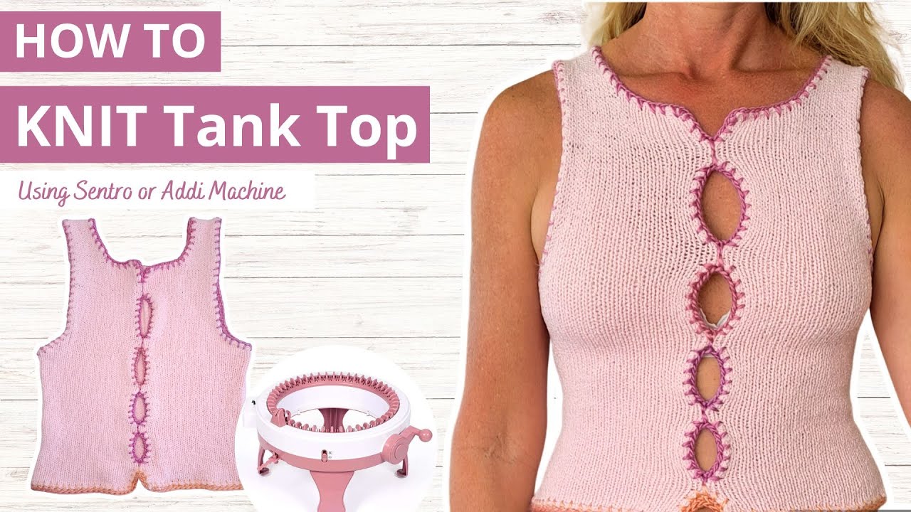 Summer Sleeves Knitted top on Sentro knitting machine - Knitting Machine  patterns