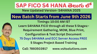 SAP S 4HANA Finance Training || SAP FICO Training in Telugu || Veera BS #sapfico