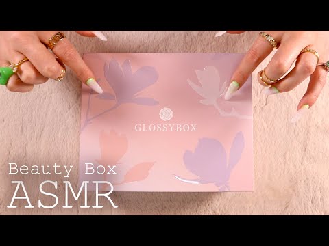 ASMR Glossybox DOUBLE Unboxing (🎧 soft spoken, tapping, scratching)