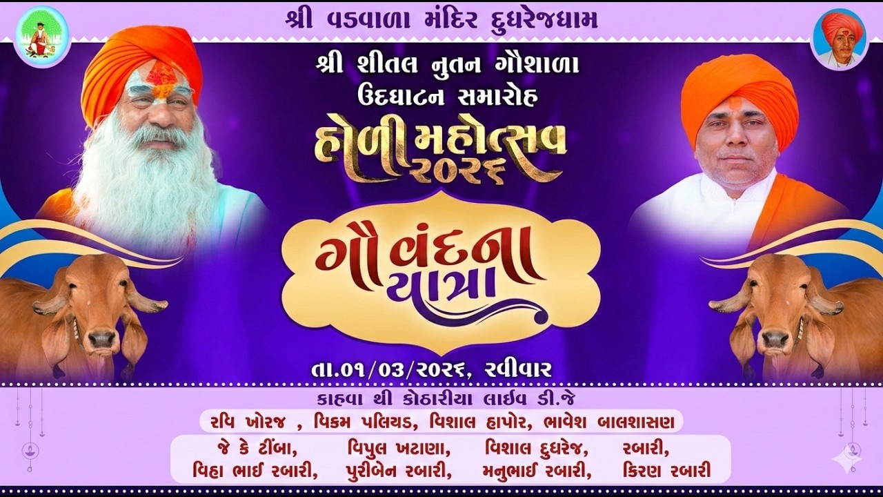 દાંડિયા રાસ શ્રી વડવાળા મંદિર દુધરેજધામ