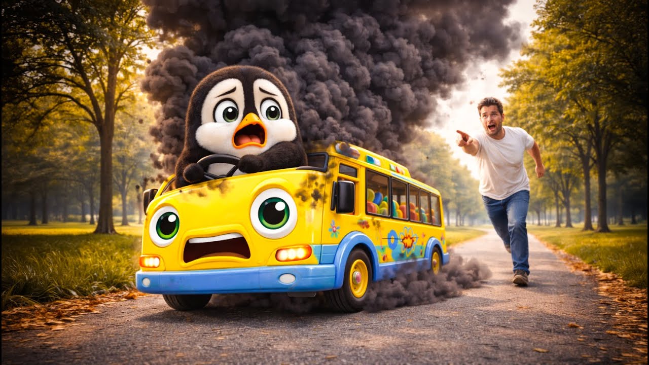 Misunderstood Penguin Rescues the Bus and Receiving a Brand-New Toy Bus 