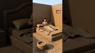 😱 Kichad Ka Bed Challenge 🛏️ AI Viral Video | Mud Bed Sleeping Experiment 😂#shortvideo #viralshorts