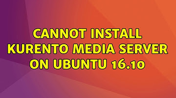 Ubuntu: Cannot install Kurento Media Server on Ubuntu 16.10