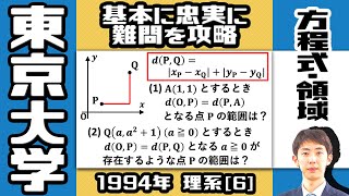 【東大1994】基本に忠実にやれば D 難度でも解けます。【軌跡・領域】