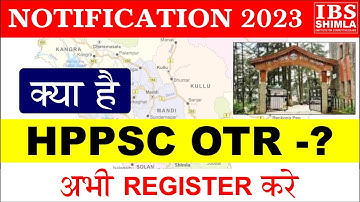 HPPSC OTR | Registration Start |  Notification 2023  #hppscnotification #hppsc #hppscotr