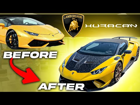 STRIPPING DOWN $300K 2019 LAMBORGHINI HURACAN INSTALLING VORSTEINER BODYKIT IN 23 MINUTES RECAP