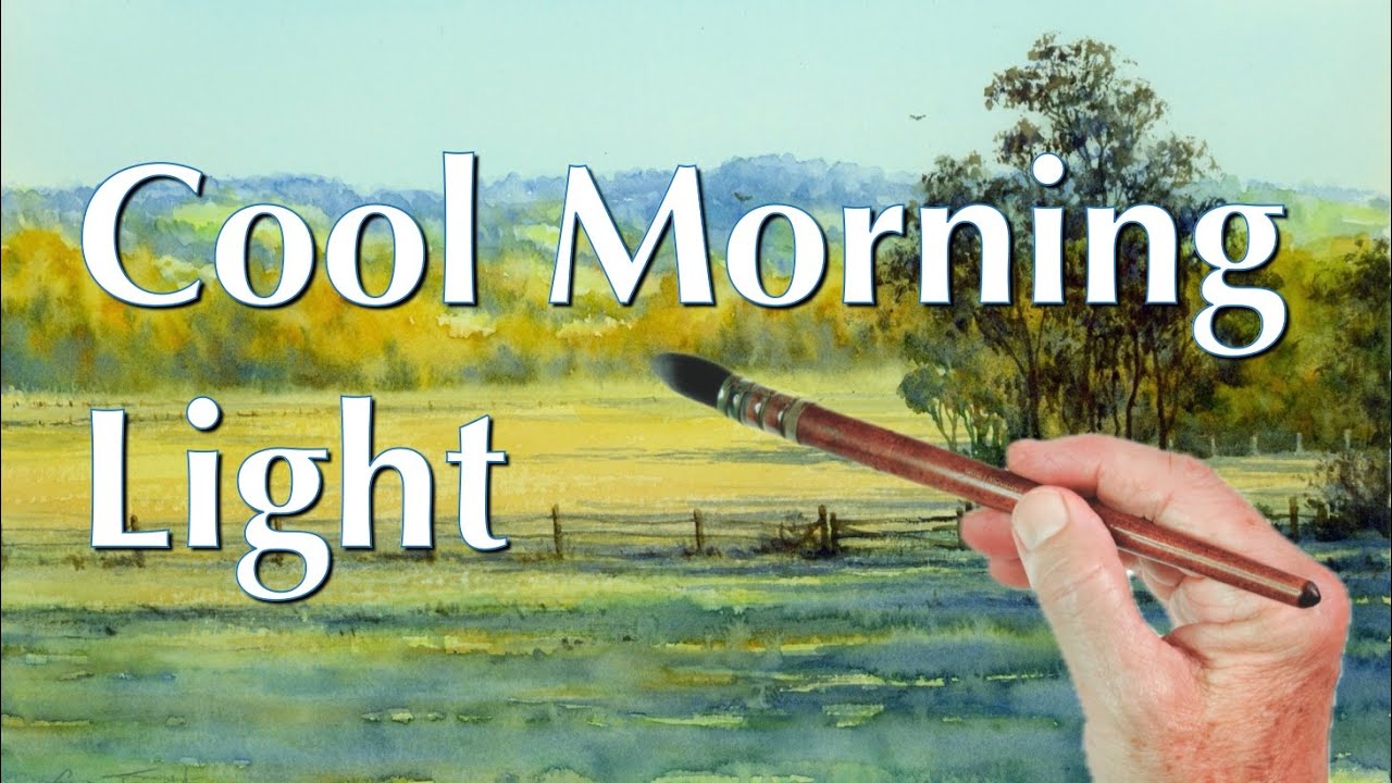 癒しの水彩画1139 morning light How to Paint Cool Morning Light in Watercolour | Blues & Yellows