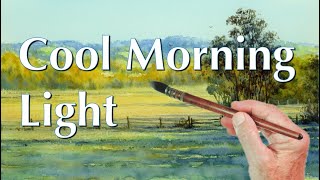 How to Paint Cool Morning Light in Watercolour | Blues & Yellows Only