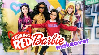 Let’s Dress Our Dolls In Turning Red Inspired Looks Using Barbie Fashion | Priya , Miriam , Abby