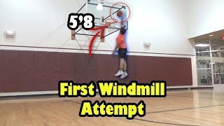 5'8 Dunker First Windmill Dunk Attempt - Road To Jumping 36 Inches #4