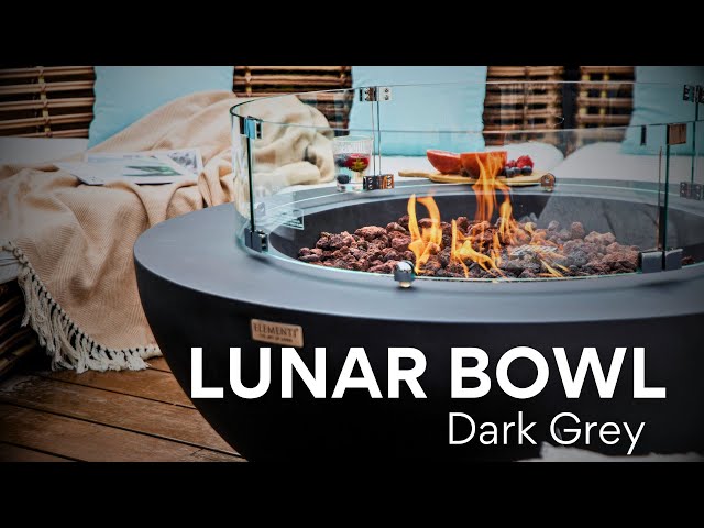 Ohnisko LUNAR BOWL Dark Grey s horiacim ohňom