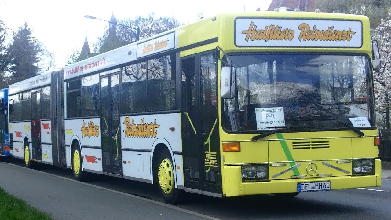 O405 GN1 Hamburg Hochbahn Wagen 7327 / Hutfilters Reisedienst, Delmenhorst 65 BJ 1993 Bus ZF Sound