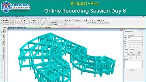 STAADPro Tutorial for Beginners Online Recording Session 6| Civil Engineer| APPWARS Technologies