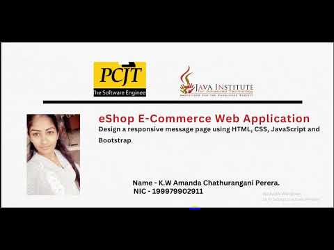 Design a responsive message page using HTML, CSS, JavaScript and Bootstrap.  (eshop 37')