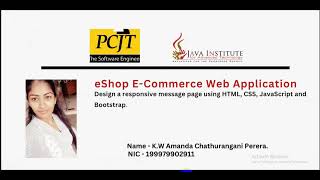 Design a responsive message page using HTML, CSS, JavaScript and Bootstrap.  (eshop 37')