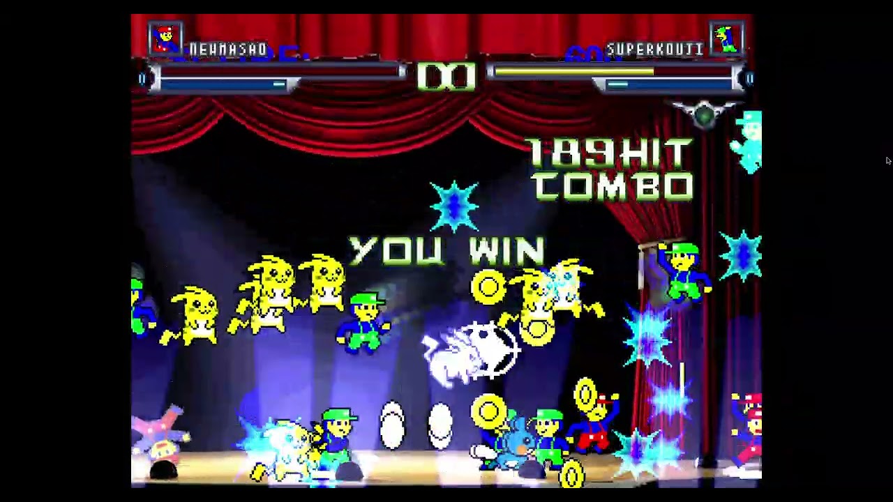 MUGEN: (EPILEPTIC WARNING) New Super Masao (p9) Vs. Super Kouji (p7)