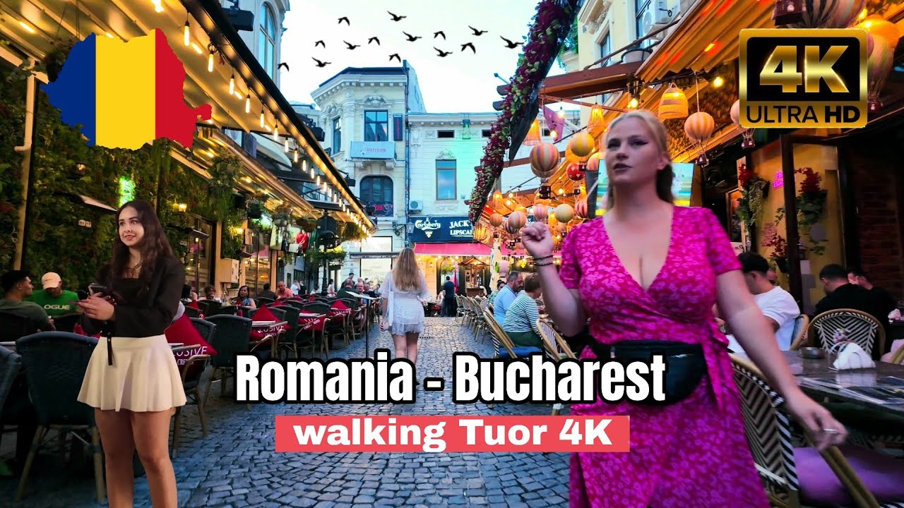Romanian Walking Tuor 4K in Bucharest 🇷🇴