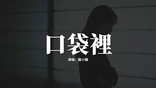 蘇小糖 - 口袋裡『慢慢的 假裝堅定 慢慢的 維持冷靜，把所有委屈都收進口袋裡，就算夜太安靜 回憶也不停找上門侵襲，你留下的痕迹 太過清晰。』【動態歌詞MV】