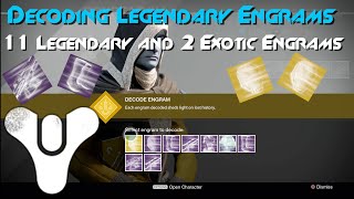 Destiny: Decoding 10+ Legendary Engrams And 2 Exotic Engrams
