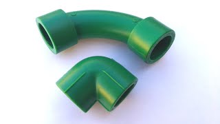 TO AVOID LOSING SO MUCH PRESSURE. 90° elbows and bends in thermofusion water pipes.