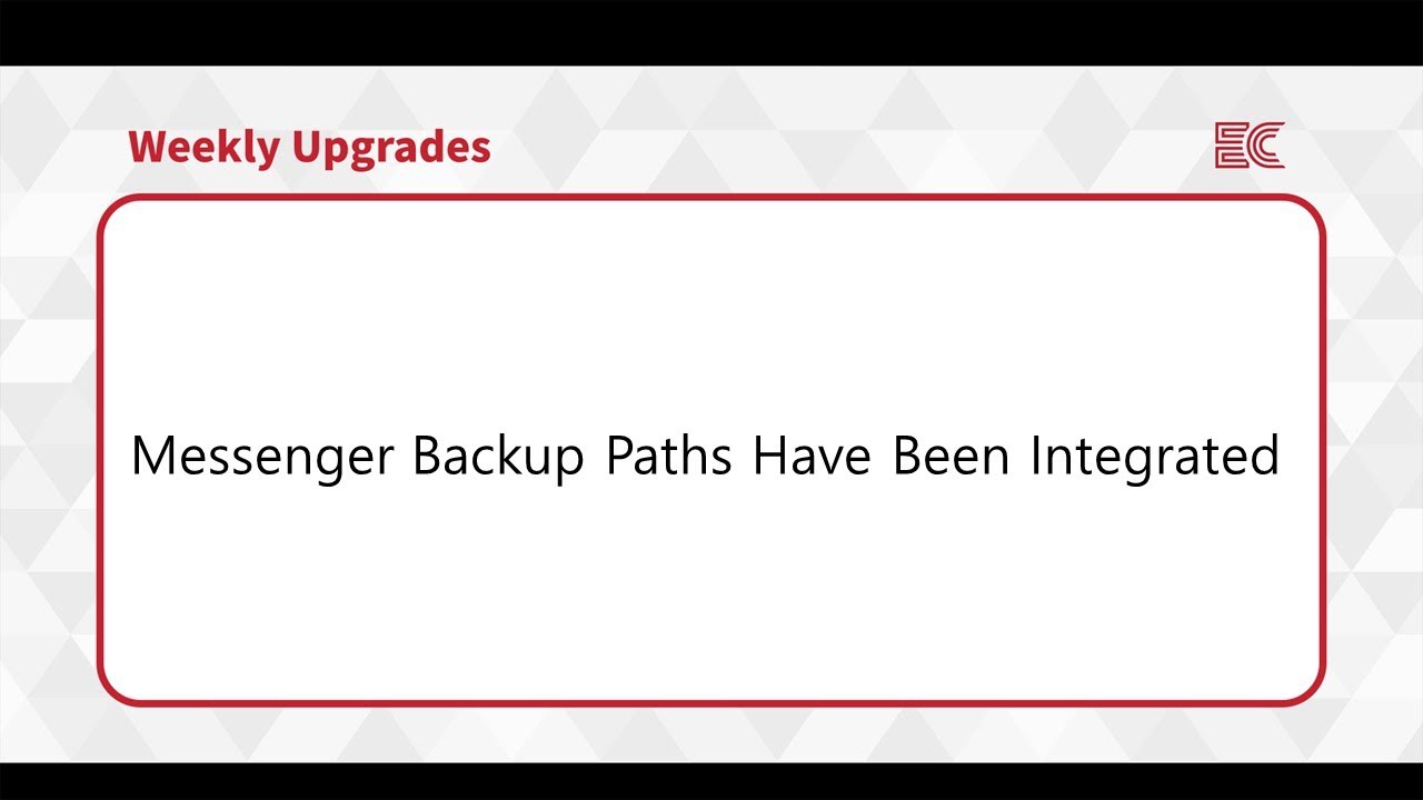  ecount weekly upgrades messenger backup paths have been integrated