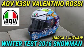 REVIEW HELM AGV K3SV WINTER TEST 2016 SNOWMAN VALENTINO ROSSI