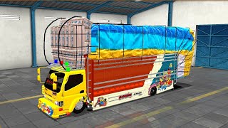 Best truck Mod, Bussid, Mitsubishi Fuso FM 517 ML Wood Tub, New Levi's, convey by aim, Truck Abau