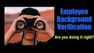 Employee Background Verification with sample questions | How to perform employee background checks