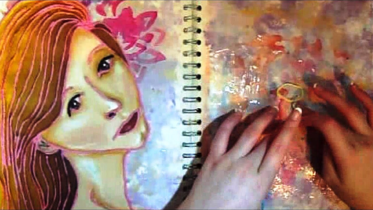 Rope Portrait Tutorial Art Journal Technique YouTube