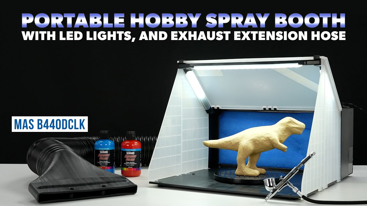 Airbrush Spray Booth Kit Environmental Friendly Turntable Workbench Easy