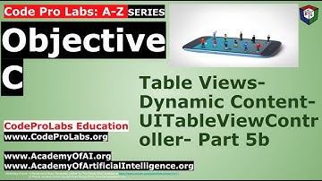 Objective C- Table Views- Dynamic Content- UITableViewController- Part 5b