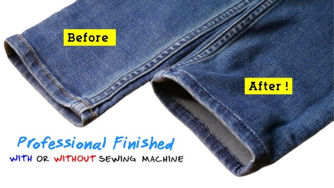 Comment faire un Ourlet de jean à l'original 👖, Cours de couture facile  👍