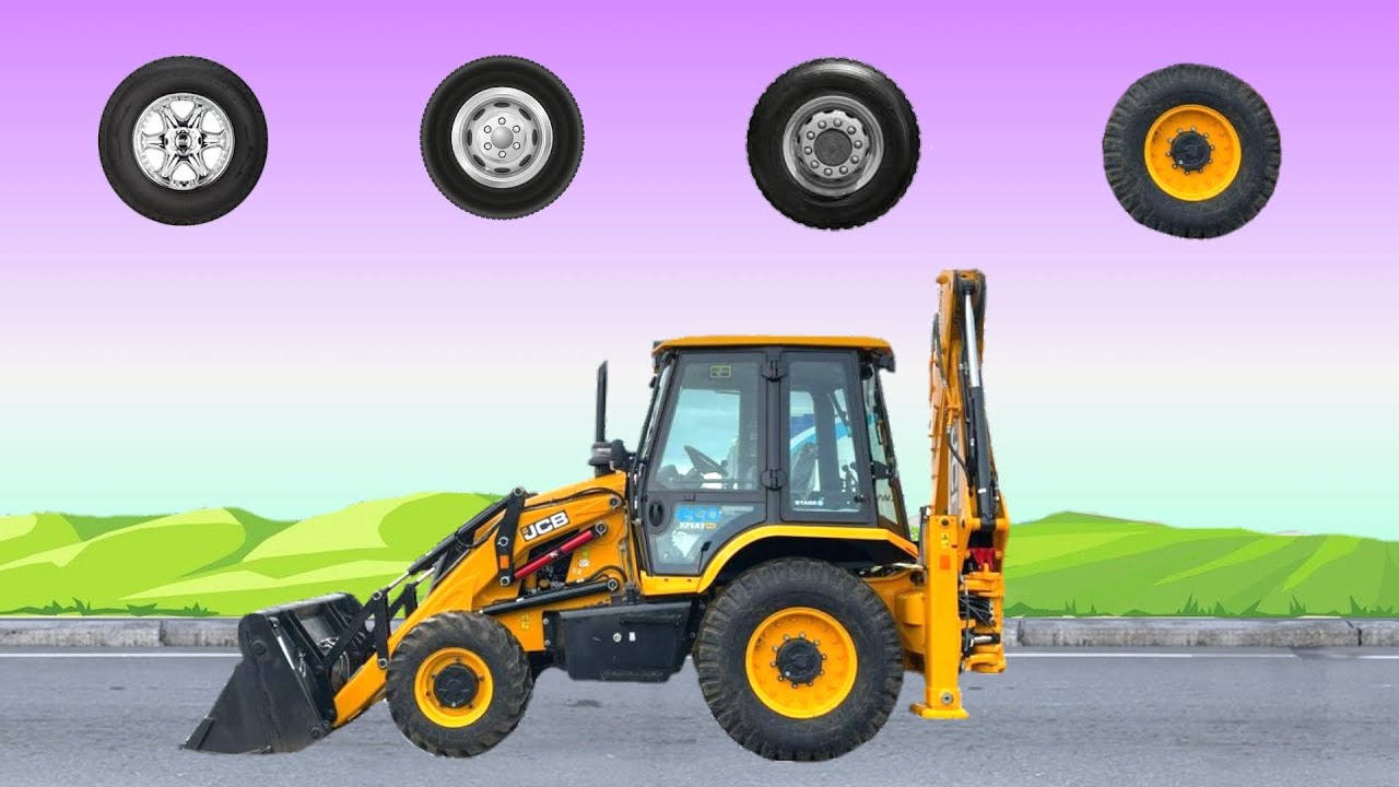 CORRECTLY CORRECTLY GUESS THE JCB TRACTOR, DUMP TRUCK, BUS, WHEEL ! CONSTRUCTION VEHICLE