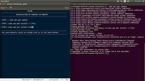 How to install flex and bison on ubuntu