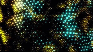 Yellow-Blue Glowing Particles Stock Motion Graphics