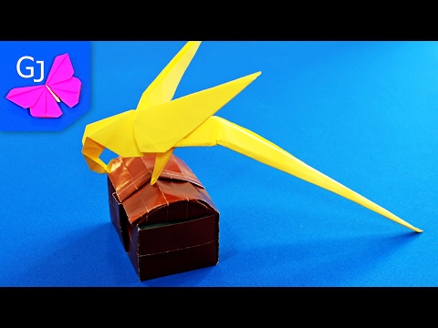 Оригами попугай из бумаги для начинающих схемы